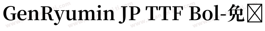 GenRyumin JP TTF Bol字体转换